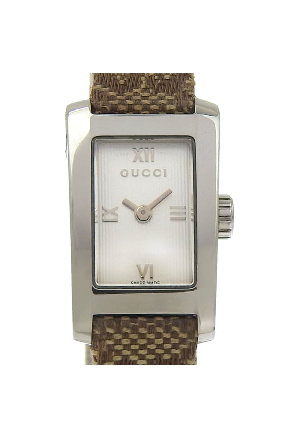 Pre-Owned Gucci GUCCI watch 8600L stainless steel quartz analog silver dial women's