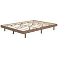 thumbnail image 4 of Miniyam Full Platform Bed , Low Profile Wooden Bed with Slats, No Box Spring Needed, Modern Design for Teen, Walnut, 4 of 7