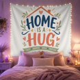 thumbnail image 2 of Home Is A Hug with Cozy Smile Text, Warm Farmhouse Style for Farmhouse Decor Lovers, Welcome Wall Decor, Housewarming Gift, Tapestry Wall Hanging for Living Room and Entryway, 2 of 7