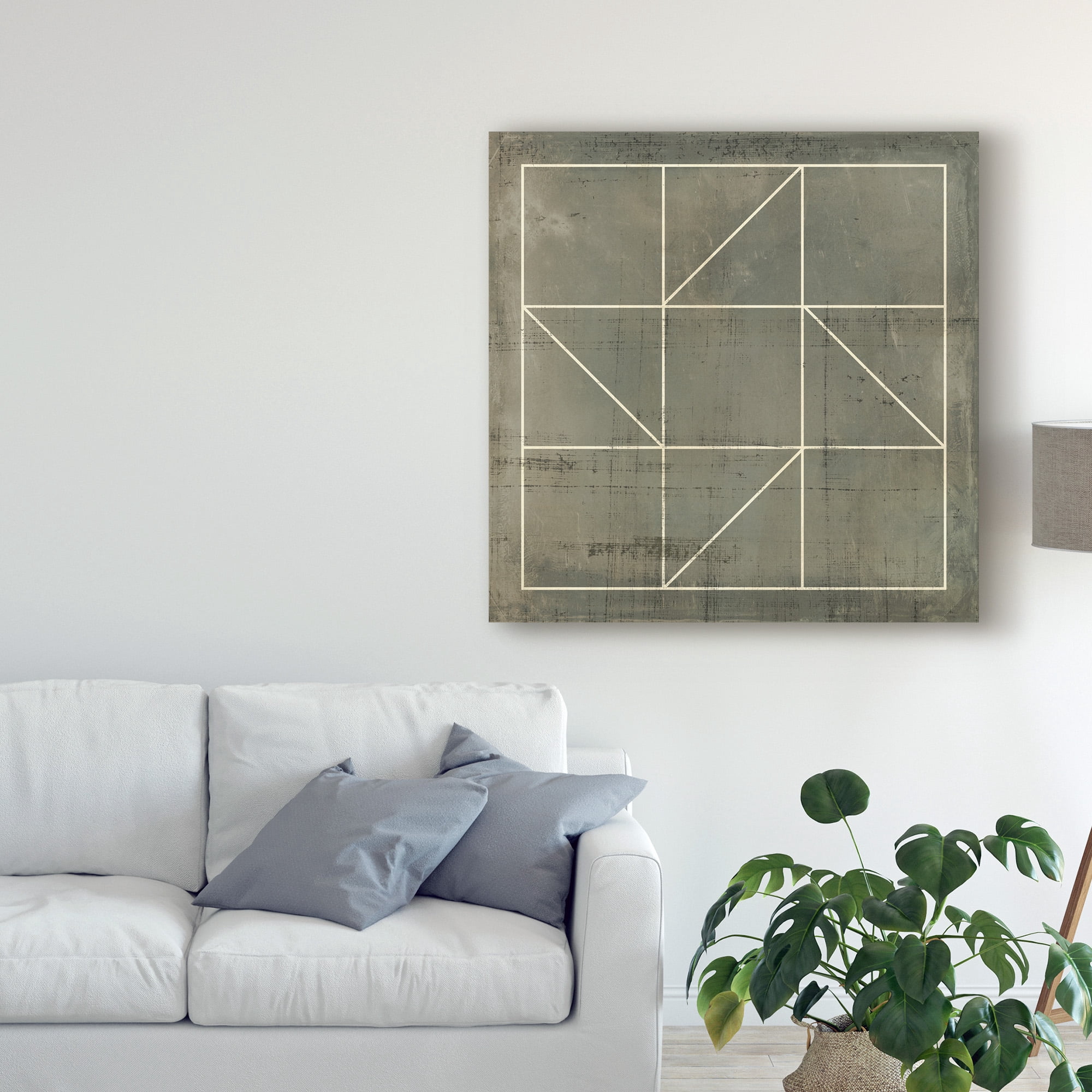 Trademark Fine Art 'Geometric Blueprint IV' Canvas Art by Vision Studio