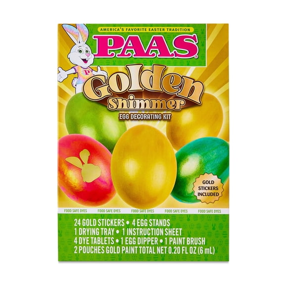 PAAS® Golden Shimmer Easter Egg Decorating and Dye Kit, 1 Each