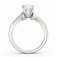 thumbnail image 2 of Spot Jewel 1.4 Ct Round Cut Lab Created Diamond Engagement Ring – Vintage Milgrain Style – Accent Solitaire – 14K White Gold Plated – Gift Ring for Proposal, 2 of 3