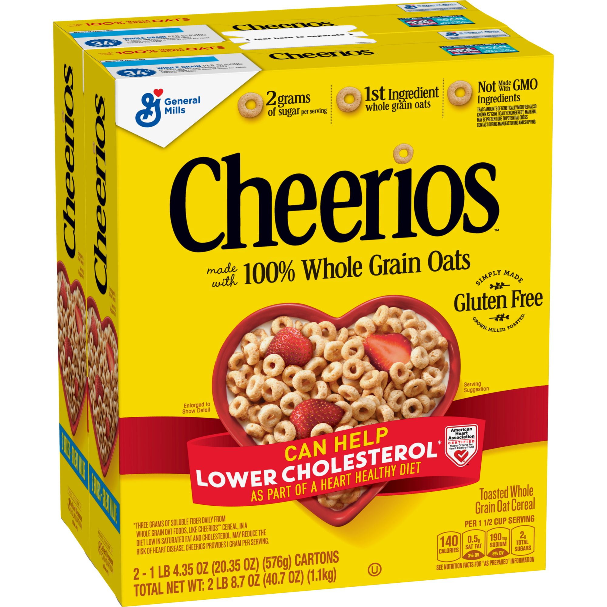 General Mills Cheerios Cereal, 100% Whole Grain Oats, Family-Size
