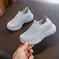 thumbnail image 3 of Eltusu Toddler Boys Sneakers, Breathable No Slip Lightweight Slip on Athletic Shoes Gray Size 4-5 T, 3 of 4