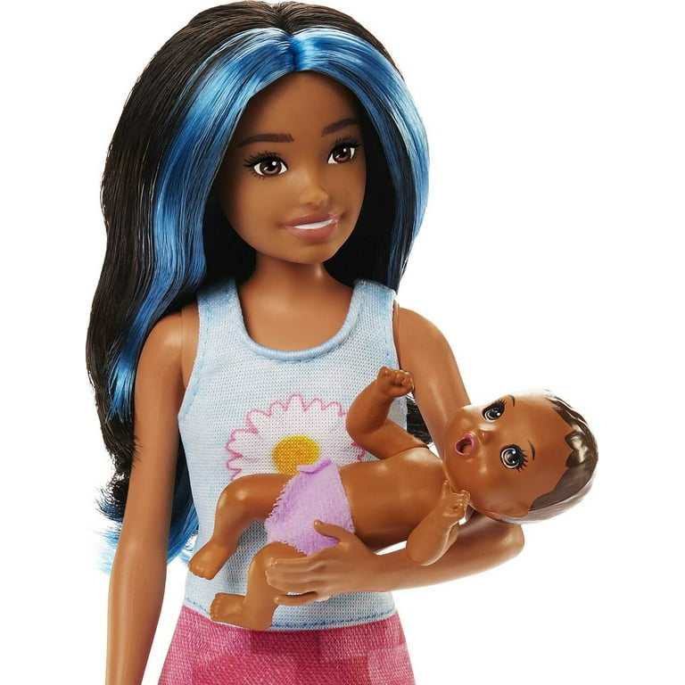 Barbie Skipper Babysitters Inc Bedtime Set, Brunette Doll, Sleepy Baby  Doll, Crib & Accessories 