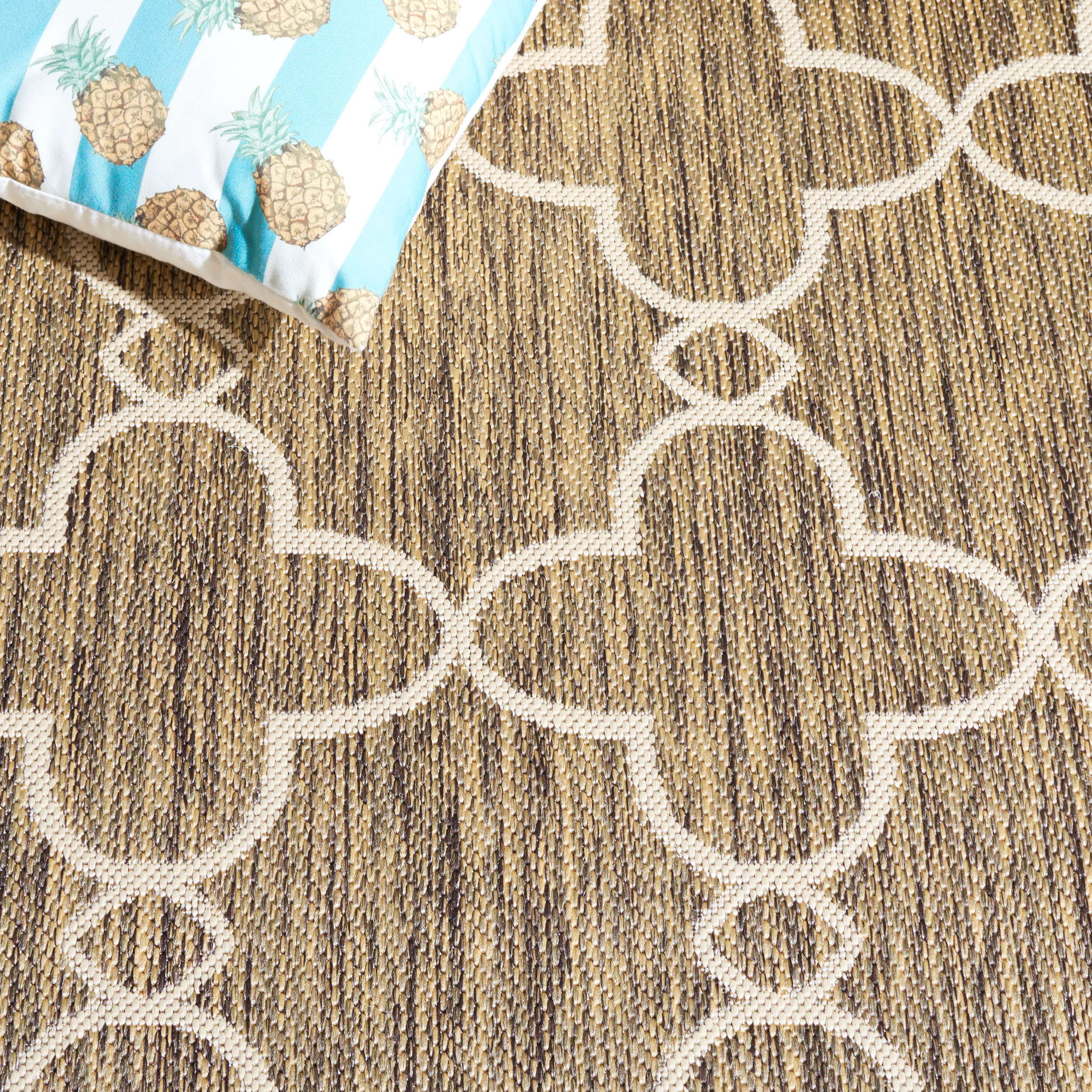SAFAVIEH Courtyard Harmon Geometric Indoor/Outdoor Area Rug, Toast, 8' x 10'
