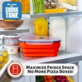 thumbnail image 7 of Pizza Pack® Reusable BPA-Free Silicone Storage Container with 5 Microwavable Trays, 3 Pack, Red, 7 of 7