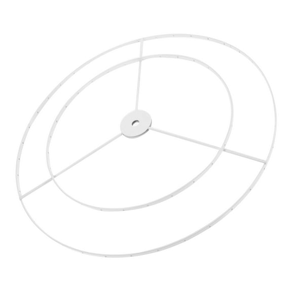 WHAMVOX Durable Iron Frame Lamp Shade for DIY Table Lamp with White Finish and Detachable Parts