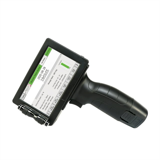Handheld Inkjet Printer 12.7mm Portable Inkjet Printer 5" Screen Touch-Screen USB Interface QR Code Label Coding 20 Languages ,Easy to Use