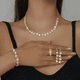 thumbnail image 2 of "Kit 4 Pz Joyería Juego De Collar Pulsera Pendientes Y Anillo Para Novia Mujer Lab.G Color Oro plata ", 2 of 5