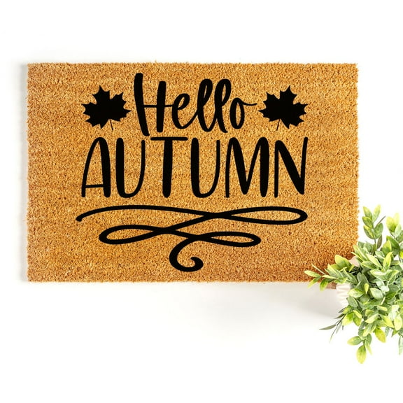 Doormat Hello Autumn Halloween Welcome Mat Halloween Shirt Halloween (18" x 30") #6039