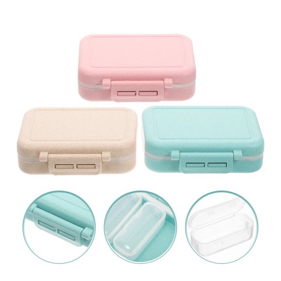 HEALEEP 3Ud Estuche Para Medicamentos Multiusos De Material Duradero Con Divisiones Para Accesorios