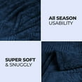 thumbnail image 4 of Superior Alaska Diamond Fleece Blanket 90" x 106", Lightweight Soft Bed Blankets, King Size, Navy Blue, 4 of 8