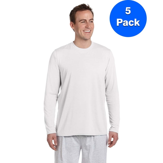 Gildan T-Shirt à Manches Longues Performance pour Hommes - G424 (Lot de 5)