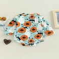 thumbnail image 4 of Baby Girl Romper  Long Sleeve  Neck Cartoon Ghost / Santa / Flower Loose Button Romper, 4 of 8