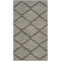 SAFAVIEH Montauk Bailey Geometric Cotton Area Rug, Black, 2' x 3'