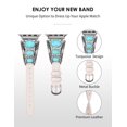 thumbnail image 3 of TOYOUTHS Leather Band Compatible with Apple Watch Band 49mm(Ultra) 45mm 44mm 42mm, Turquoise Apple Watch Bands Women, Boho Ethnic Antique Jewelry Style Strap for Iwatch Series SE/8/7/6/5/4/3/2/1, 3 of 7