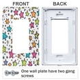 thumbnail image 3 of Yayeee Rocker Switch Wall Plate 1-Gang 4.6"x2.9" Home Decorative Outlet Cover, White Stars, 3 of 6
