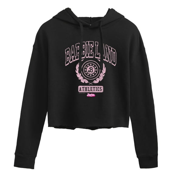 Barbie - Barbie Land Athletics - Juniors Cropped Pullover Hoodie