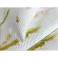thumbnail image 4 of Ambesonne Pink White Quilted Bedspread Set 3 Pcs, Garden Poppy Floral, King Size, Pale Pink Hot Pink, 4 of 5