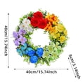 thumbnail image 3 of Wreath Decorations, Artificial Outdoor Flowers Uv Resistant, Blue Butterfly Decorations, 18 In, Holiday Door Decorations, Greenery Wall Decor, Multishade, 1 Pc, 3 of 9