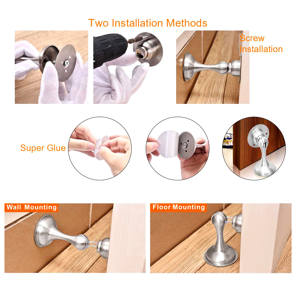 GUSTVE Door Stopper Magnetic Door Stop Magnetic Door Catch Hold Your ...