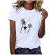 thumbnail image 1 of Blusas de Manga Corta para las Mujeres Divertida Impresión Cuello Redondo Camiseta Vintage, Blusas de Primavera para las Mujeres, 1 of 5