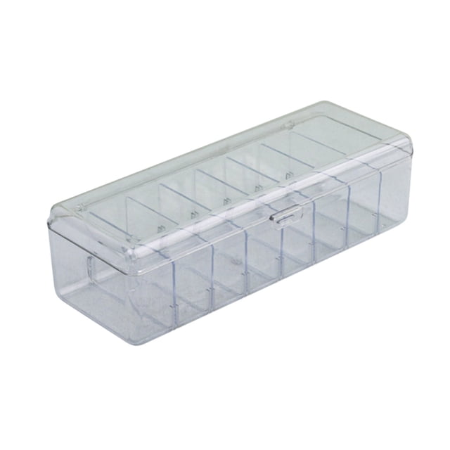 Ampiyan Transparent Acrylic Trading Card Storage Box - Holds 700+ Gaming Cards, Removable Dividers, Multi-Function Organizer for Collectible Sports & Idol Photocards (10.24x3.74x2.95in)