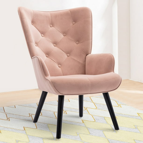 Accent Chair With Arms Yofe Fabric Reading Armchair For Living Room Bedroom Metal Frame Modern Leisure Vanity Teens S 27 5 L X 1 W 37 8 H Pink Y2237 Com Accent Chair With Arms Yofe Fabric, Upholstered Bedroom Chair With Arms