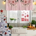 thumbnail image 5 of Pink Roses Romantic Curtain Valances for Windows, Kitchen Valance Window Treatments Panel 2 Pack, Watercolor Botanical Floral Rod Pocket Short Curtains for Bathroom Bedroom 54 x 18 Inch, 5 of 8