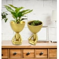 thumbnail image 3 of Decorative Objects Aqestyerly New Creative Resin Small Flowerpot Figurine Decoration, 3 of 6