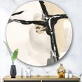 thumbnail image 3 of Designart 'Creamy Tan Form I' Glam Metal Circle Wall Art, 3 of 3