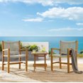 thumbnail image 1 of Modway Vienna 3-Piece Outdoor Patio Furniture Teak and Rope Armchairs, Folding Side Table in Natural, 1 of 10