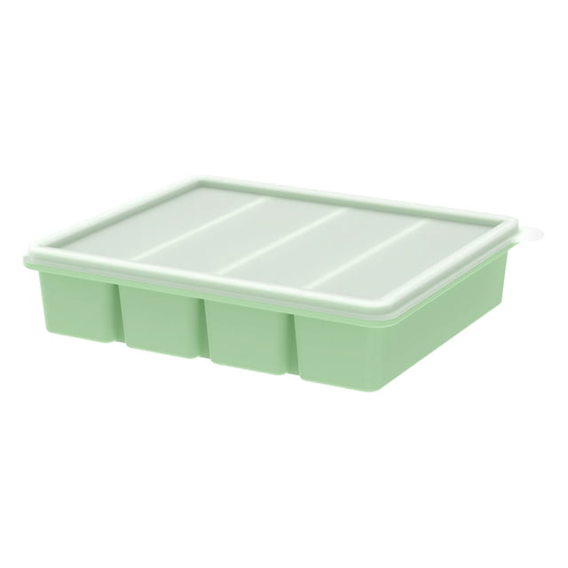 Extra Large Silicone Freezer Tray With Lid Pack Of 2 Silicone Freezer Mould Freezer Containers Stackable For Containers For Storing And Freezing Soup Broth Meal And