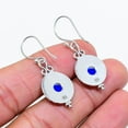 thumbnail image 4 of Blue Sapphire 925 Sterling Silver Earring, Blue Earring, 14X10 mm Oval Gemstone Earring, Christmas Gift, Handmade Jewelry V3742-E1459-24, 4 of 4