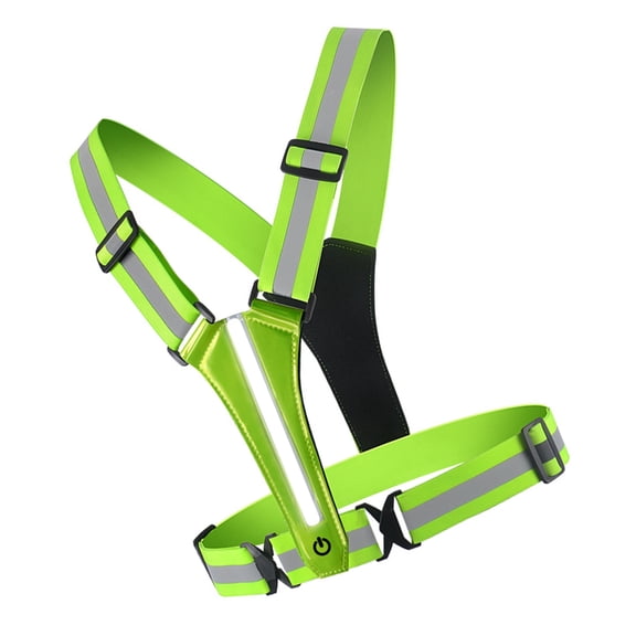Yokua High Visibility USB Charged LED Vest Adjustable Straps Nighttime Outdoor Sports Gear
