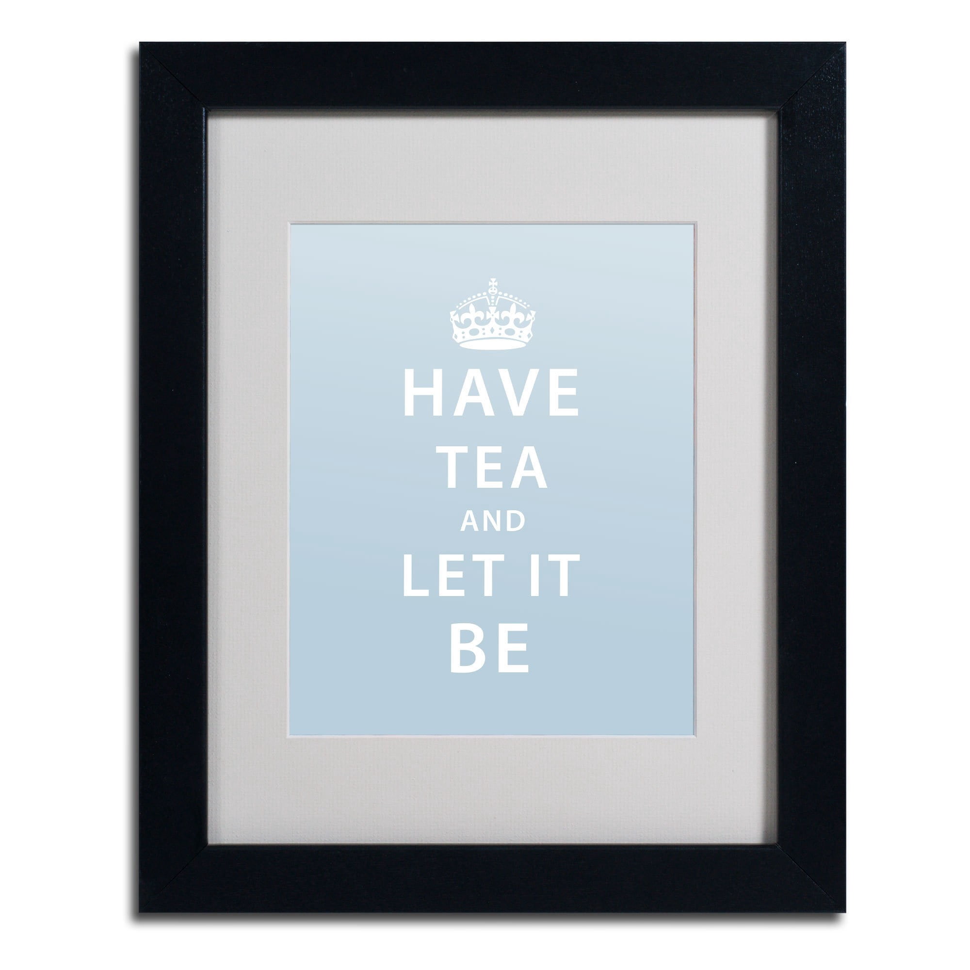 Trademark Fine Art "Have Tea" Canvas Art by Megan Romo, Black Frame