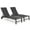 Black, variant on Crestlive Products Aluminum Adjustable Chaise Lounge Chair with 2 Wheels, Brown