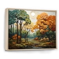 thumbnail image 2 of Designart "Orange Green Trees Canopy Collage IV" Landscapes Floater Framed Canvas Print, 2 of 7