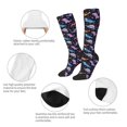 thumbnail image 4 of Picia Women Crew Soft Moisture-wicking Socks Cartoon Dinosaur Pattern Design Cotton Socks, One Size fit All, 4 of 9