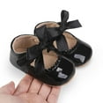 thumbnail image 2 of Xfvqtps Baby Girls Walking Shoes Lace Bowknot Princess Non Slip Comfortable Soft Sole PU Infant Prewalker Summer New Baby Everything Casual Breathable Cute Rubber Toddler Shoes Black, 2 of 9
