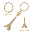 thumbnail image 2 of CIMAXIC keyring 12pcs Retro Keyring Eiffel Tower Key Chain Mini Keychain Pendant Decorations (Golden/Silver/Bronze),3.94"X0.79"X1.97", 2 of 5