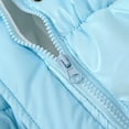 thumbnail image 3 of TiaoBug Girls Winter Warm Outerwear Down-Alternative Puffer Hooded Jacket Coat with Faux Fur Trim Sky Blue 11-12, 3 of 7