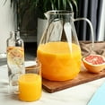 thumbnail image 4 of Glass Pitcher with Lid, Precise Scale Line, Hot/Cold Water Jug, Juice and Iced Tea Beverage Carafe with Lid, 4 of 15