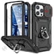 thumbnail image 2 of Funda de diseño para iPhone 14, 13, 12, 11 Pro, XS, Max, 8, 7 Plus, 360, protector de cuerpo completo, soporte de cámara deslizante, anillo de protección Fivean unisex, 2 of 2