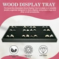 thumbnail image 6 of Novel Box Black Stackable Wood Display Tray 8.25x14.75x1 Inches + 72-slot Black Ring Foam Liner, 6 of 7