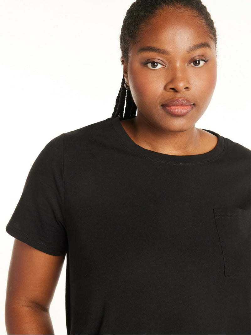 Terra & Sky Women's Plus Size Cotton Pocket T-Shirt Dress, Sizes 0X-5X -  Walmart.com