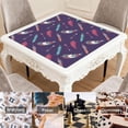 thumbnail image 6 of Premium Boho Design Extra Large Rubber Game Mat 31.5 Inch Square Mahjong Table Topper Features Non-Slip Backing and Noise Reduction for Tiles and Entertainment, 6 of 7