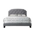 thumbnail image 2 of Gray Fabric Queen Bed With Stylish Headboard And Long-lasting Durability Sleek Design Build, 2 of 2