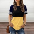 thumbnail image 2 of TSADFHJI Chandail en Molleton pour Femmes Imprimé Mode Décontractée Col Rond Manches Courtes T-Shirt Jaune, 2 of 5
